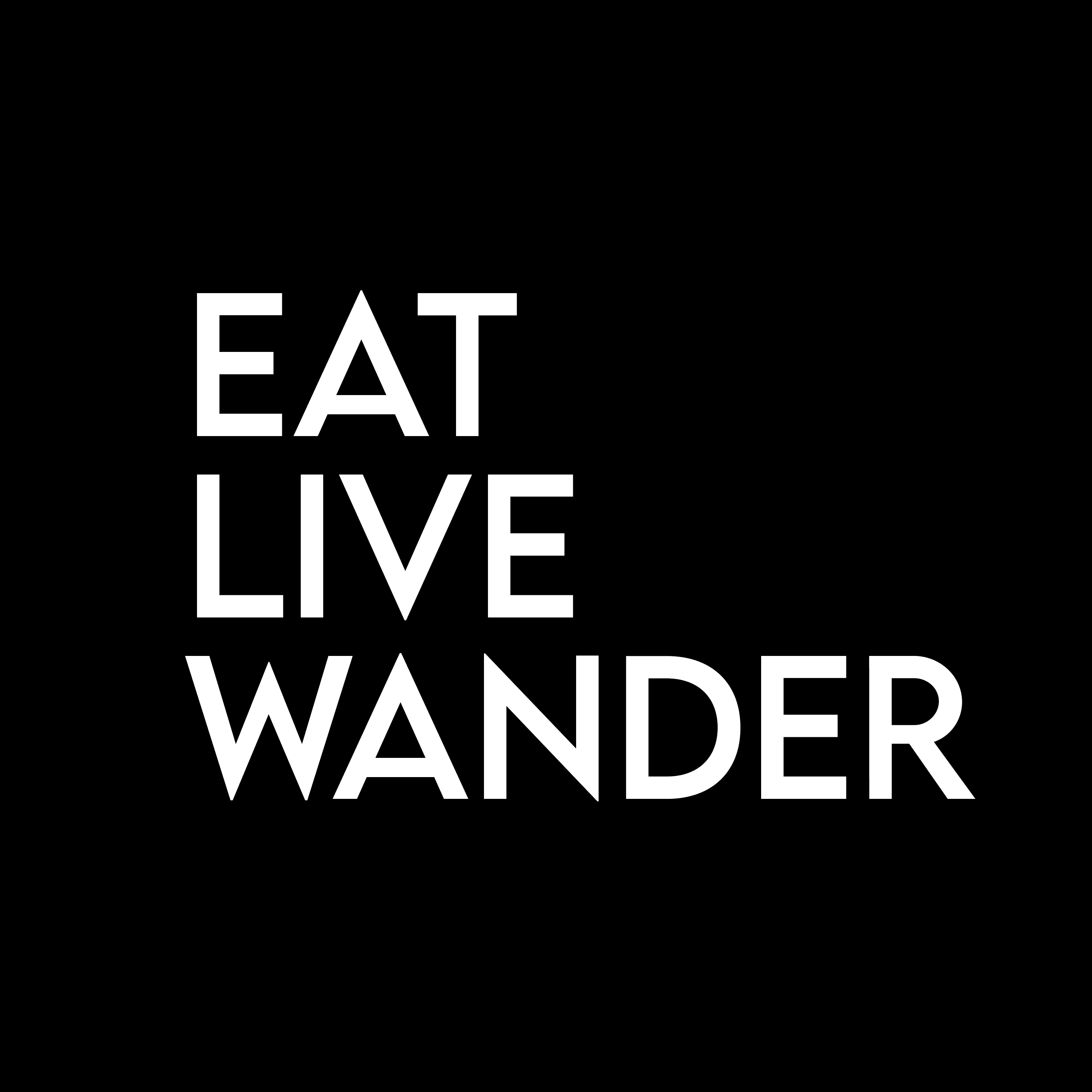 Square — White on Black PNG 3000x3000px